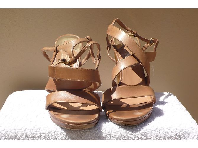 Salvatore Ferragamo Sandalen mit Absatz Leder Beige - Ansicht 6