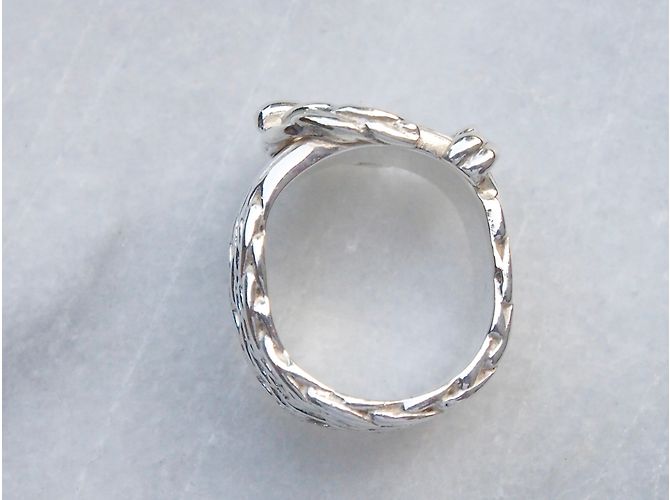 Hermès Anillo Sellier Plata - vista 6