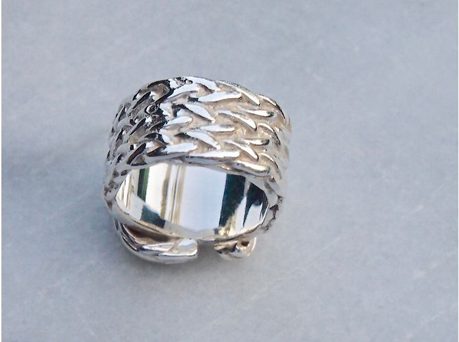 Hermès Anillo Sellier Plata - vista 7