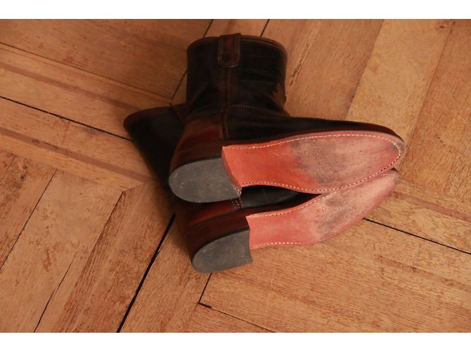 Botines Frye de cuero marrón US 8.5 Castaño Marrón oscuro - vista 11