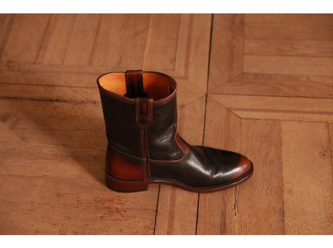 Botines Frye de cuero marrón US 8.5 Castaño Marrón oscuro - vista 4