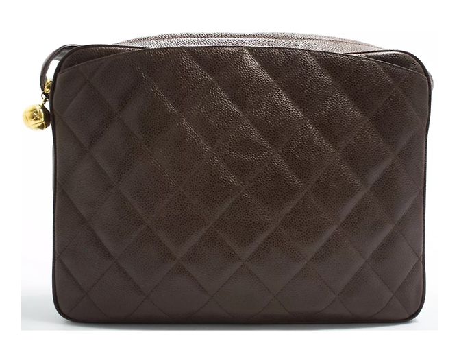 Chanel Handbag Dark Brown Caviar Leather - view 2