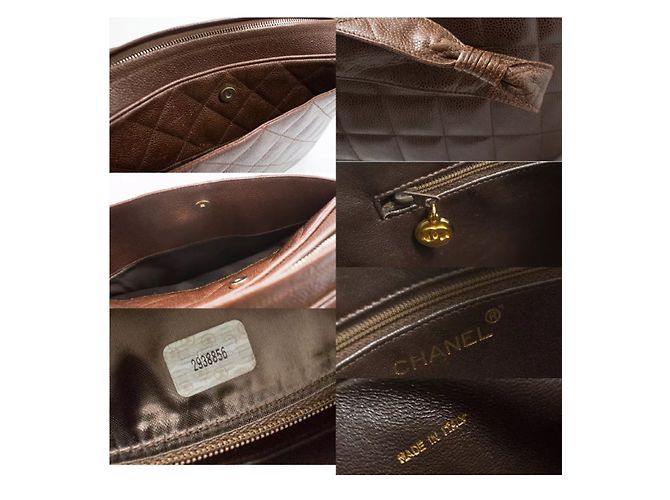 Chanel Handbag Dark Brown Caviar Leather - view 3
