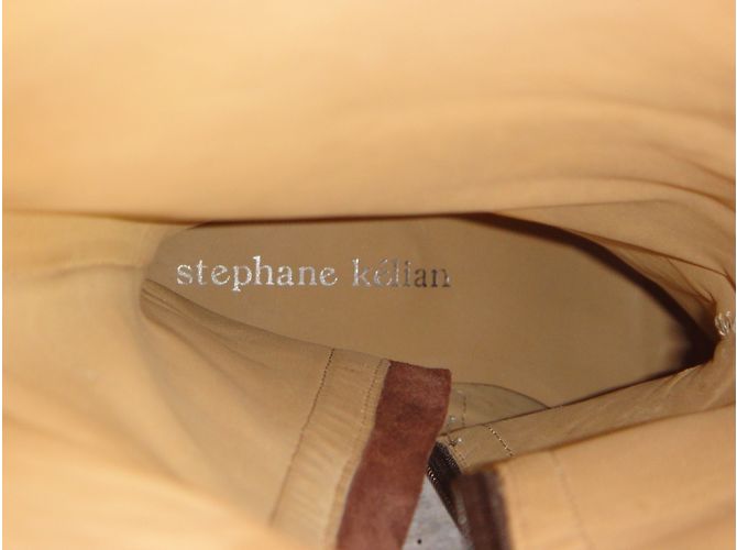 Botas Stéphane Kelian de cuero trenzado marrón oscuro - vista 8
