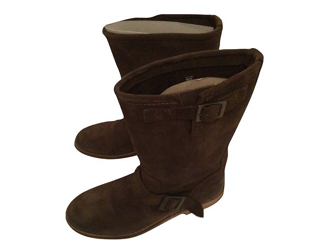 Autre Marque Botines Mustang de gamuza marrón Castaño - vista 2