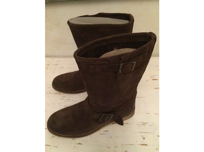 Autre Marque Botines Mustang de gamuza marrón Castaño - vista 4