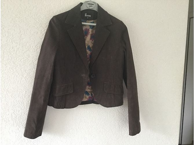 No Name Lederjacke Dunkelbraun M - Ansicht 5