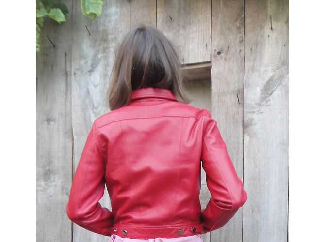 Vanessa Bruno Athe Lederjacke Rot - Ansicht 11