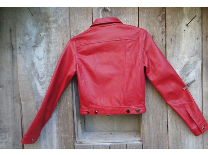 Vanessa Bruno Athe Lederjacke Rot - Ansicht 4