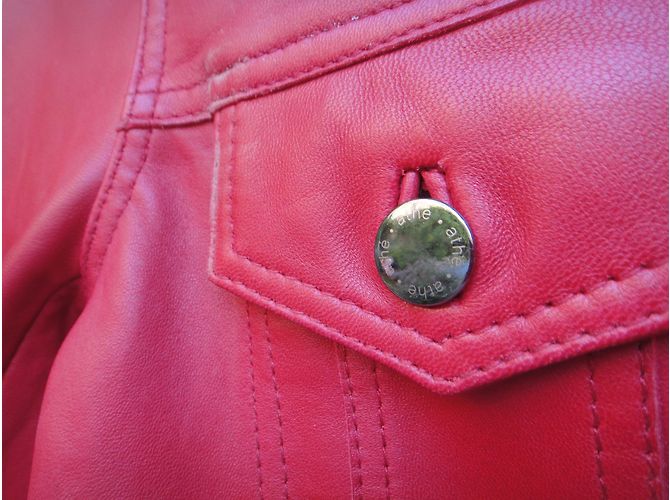 Vanessa Bruno Athe Lederjacke Rot - Ansicht 5