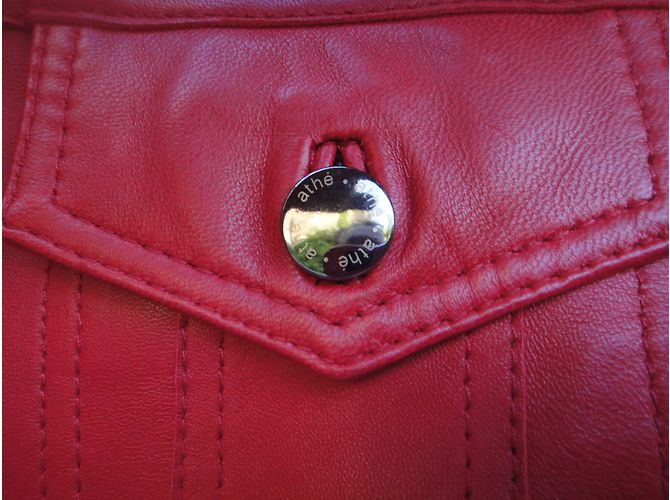 Vanessa Bruno Athe Lederjacke Rot - Ansicht 7