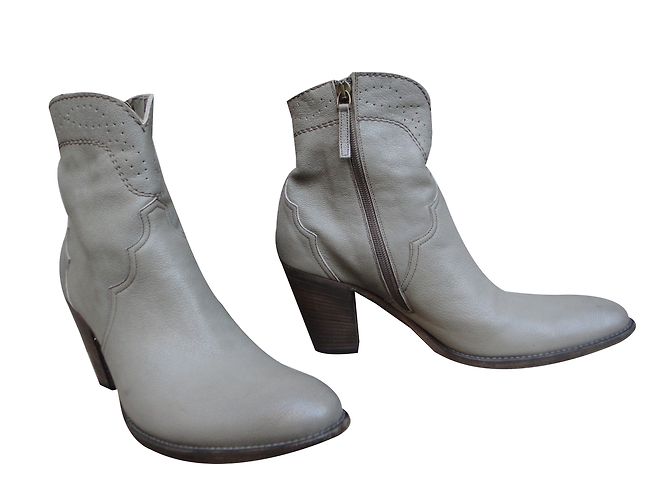 Botines Sartore de piel gris - vista 2