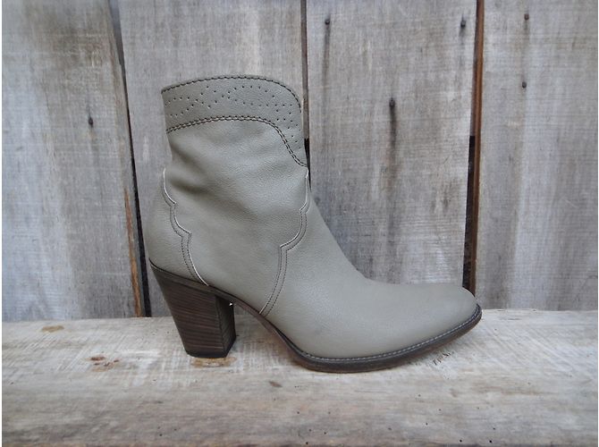 Botines Sartore de piel gris - vista 4
