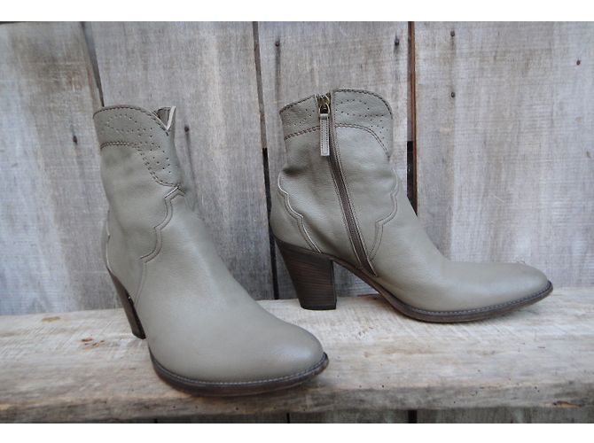 Botines Sartore de piel gris - vista 5