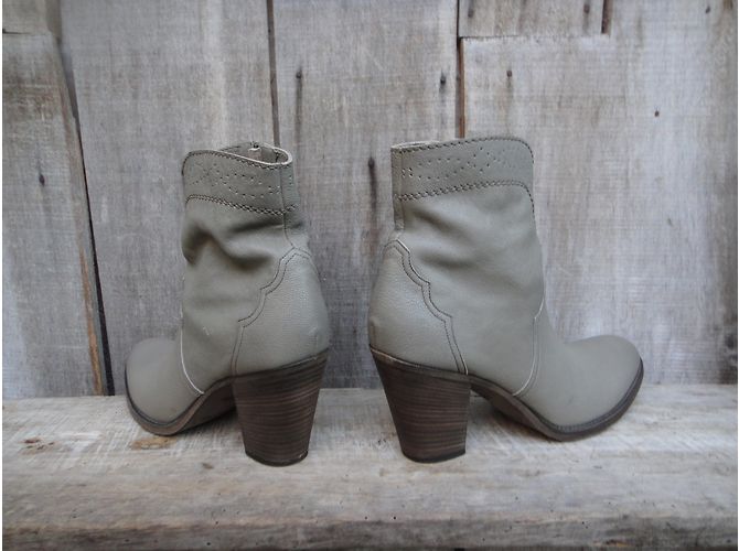 Botines Sartore de piel gris - vista 7