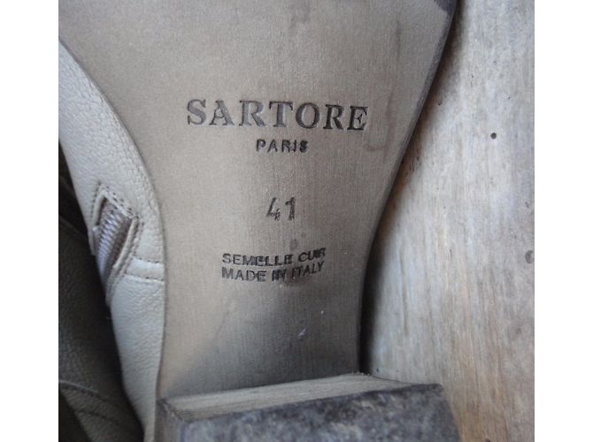 Botines Sartore de piel gris - vista 9