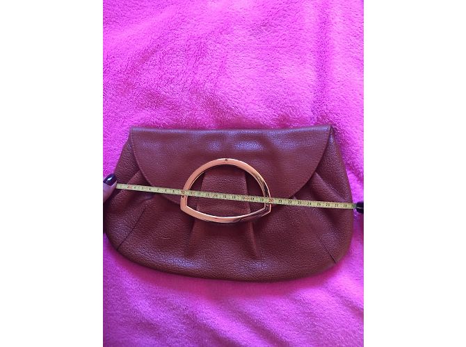 Pochette Mac Douglas in pelle marrone - vista 4