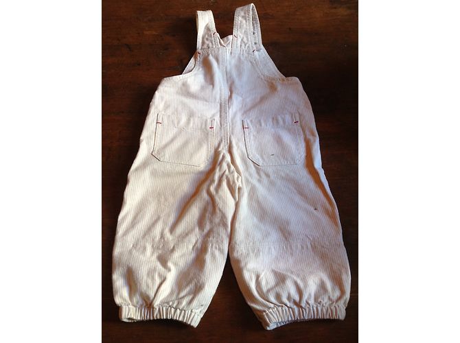 Autre Marque Ensemble T-shirt et Salopette en Coton Beige 18 Mois - vue 3