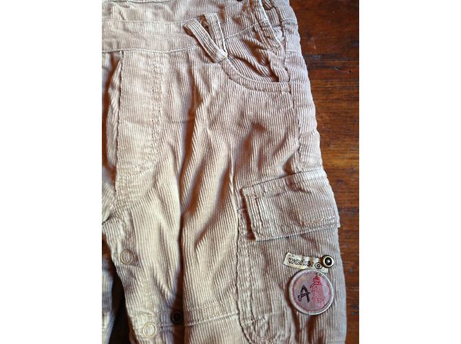 Autre Marque Ensemble Salopette et T-shirt en Coton Caramel 12 Mois - vue 3