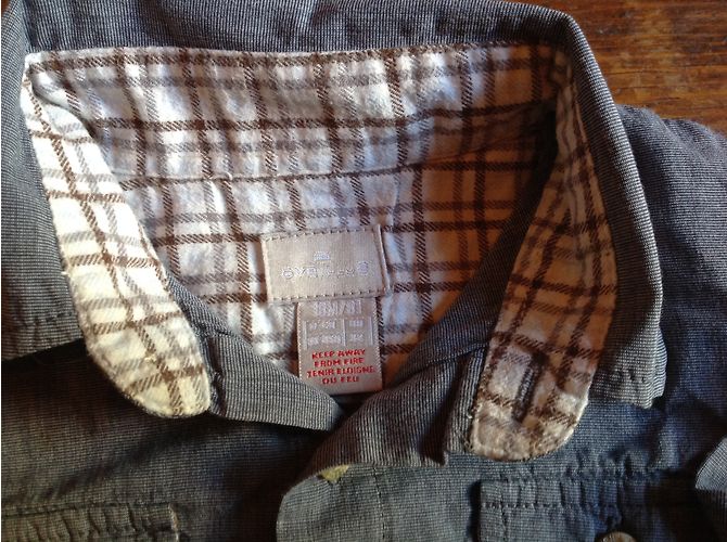 Chemise Cyrillus garçon en coton bleu 18 mois - vue 3
