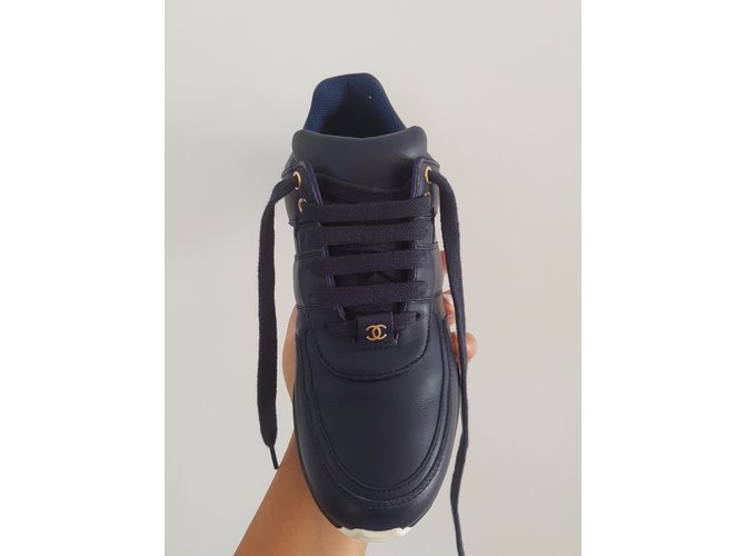 Chanel scarpe da ginnastica Blu navy - vista 4