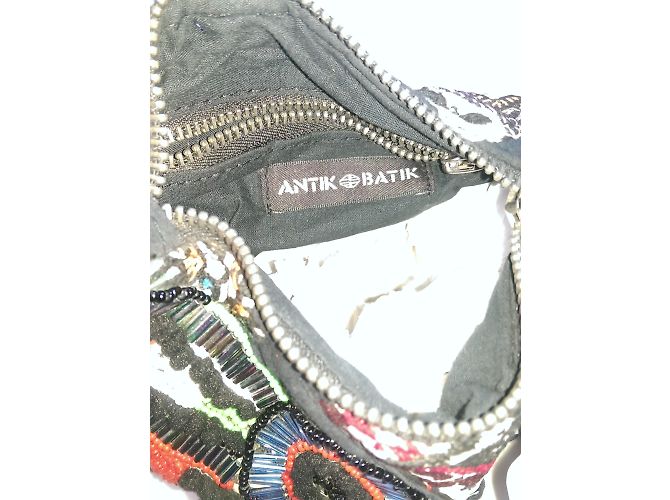 Pochette Antik Batik Adena in cotone ricamato con perle Multicolore - vista 5
