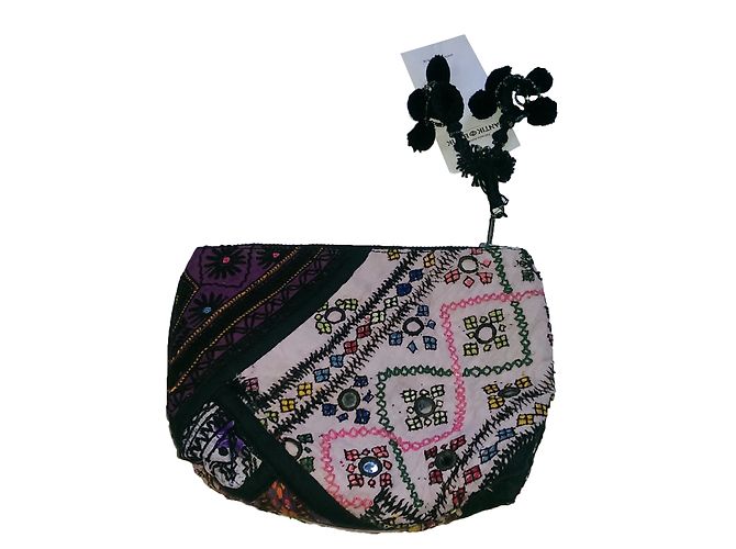 Bolso de mano Antik Batik Adena de algodón con perlas Multicolor - vista 2