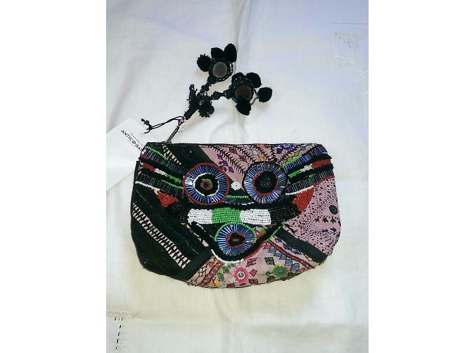 Bolso de mano Antik Batik Adena de algodón con perlas Multicolor - vista 3
