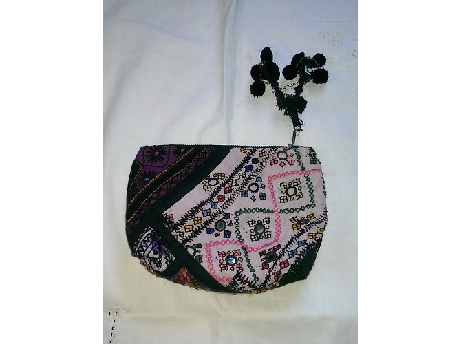 Bolso de mano Antik Batik Adena de algodón con perlas Multicolor - vista 4