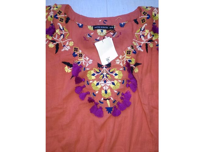Vestido de algodón Antik Batik Coral - vista 5