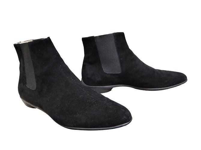 Stivaletti Salvatore Ferragamo in pelle nera Nero - vista 2