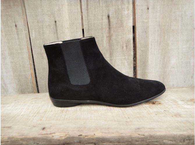 Stivaletti Salvatore Ferragamo in pelle nera Nero - vista 3