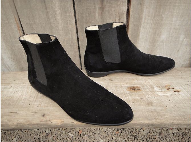 Stivaletti Salvatore Ferragamo in pelle nera Nero - vista 4