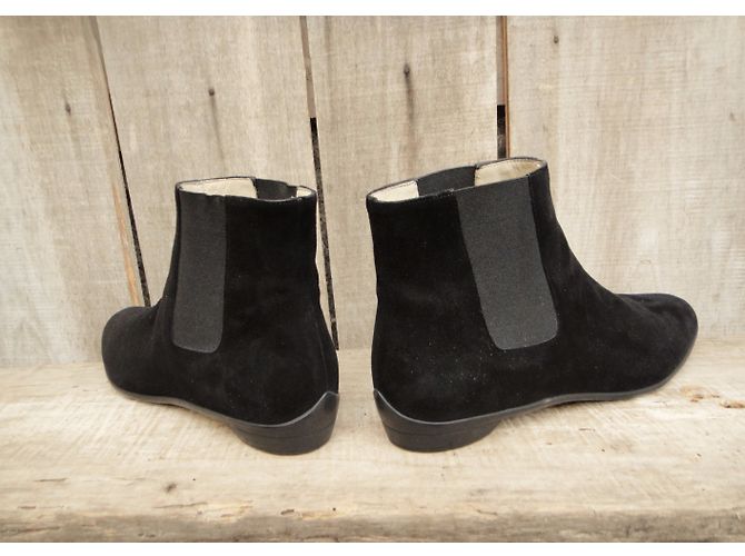Stivaletti Salvatore Ferragamo in pelle nera Nero - vista 5