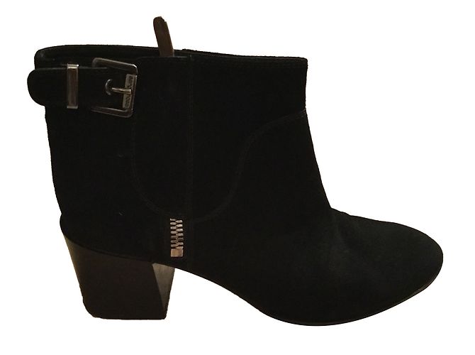 Botines Sergio Rossi de ante negro - vista 2