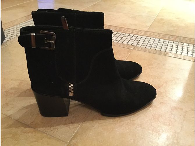 Botines Sergio Rossi de ante negro - vista 3