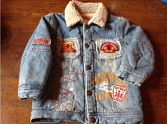 Autre Marque Veste en jean bleue pour garçon doublée polaire - vue 2
