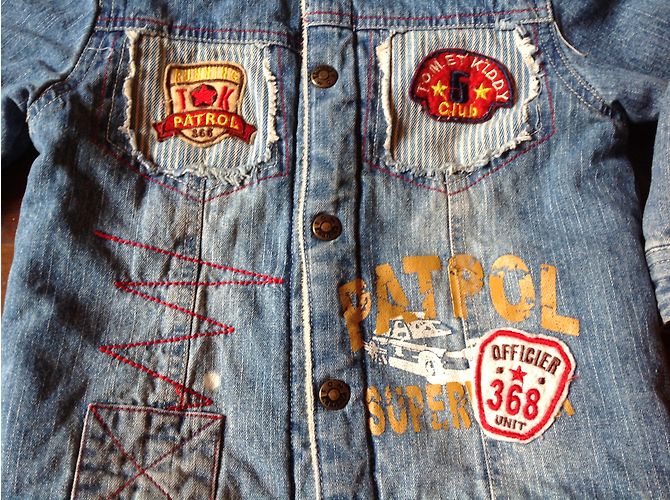 Autre Marque Veste en jean bleue pour garçon doublée polaire - vue 4