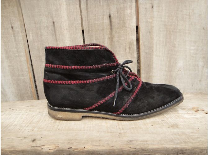 Stivaletti Manolo Blahnik in pelle nera Nero - vista 3