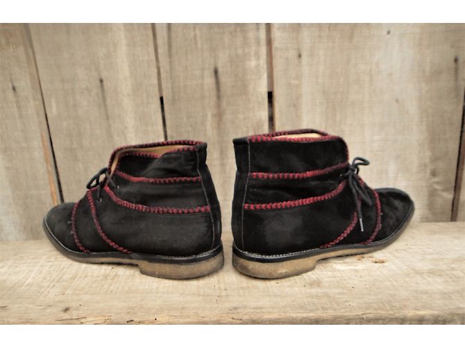 Stivaletti Manolo Blahnik in pelle nera Nero - vista 4