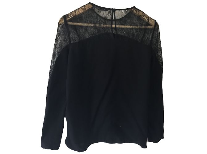 Zara Bluse schwarz aus Polyester Größe S - Ansicht 2