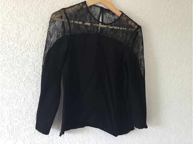 Zara Bluse schwarz aus Polyester Größe S - Ansicht 3