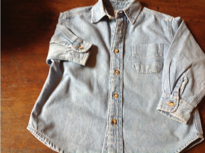 Autre Marque Chemise en denim bleu garçon 4 ans - vue 2