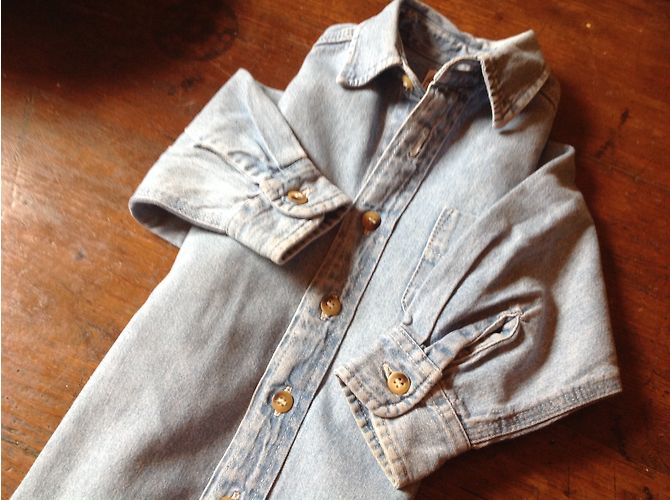 Autre Marque Chemise en denim bleu garçon 4 ans - vue 4