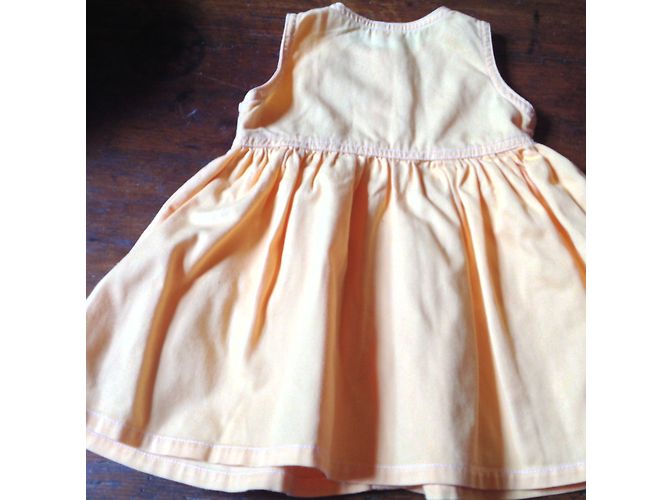 Autre Marque Abito in denim giallo e cotone con ricamo Lovelt 12 mesi - vista 4