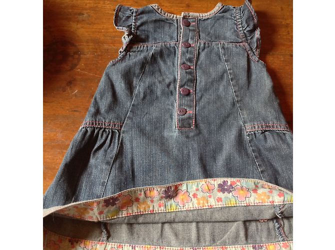 Autre Marque Jeanskleid mit Stickerei marineblau - Ansicht 4