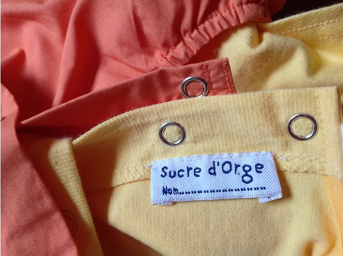 Autre Marque Orangefarbenes 2-Teiler Set aus Baumwolle mit Romper und Kleid - Ansicht 5