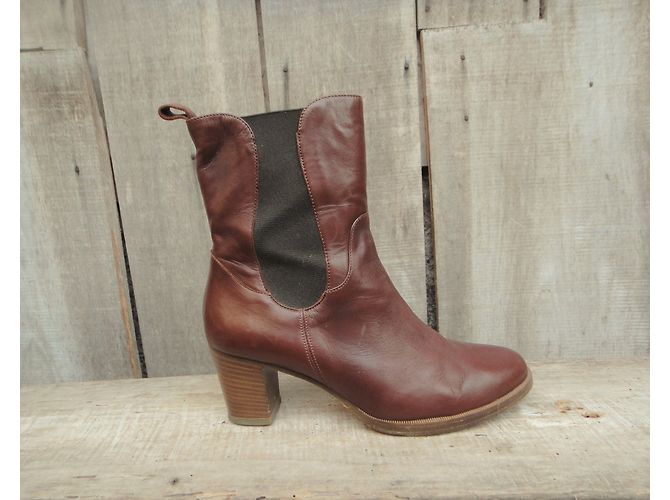 Botines Robert Clergerie de piel marrón Castaño - vista 3