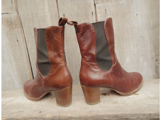 Botines Robert Clergerie de piel marrón Castaño - vista 4