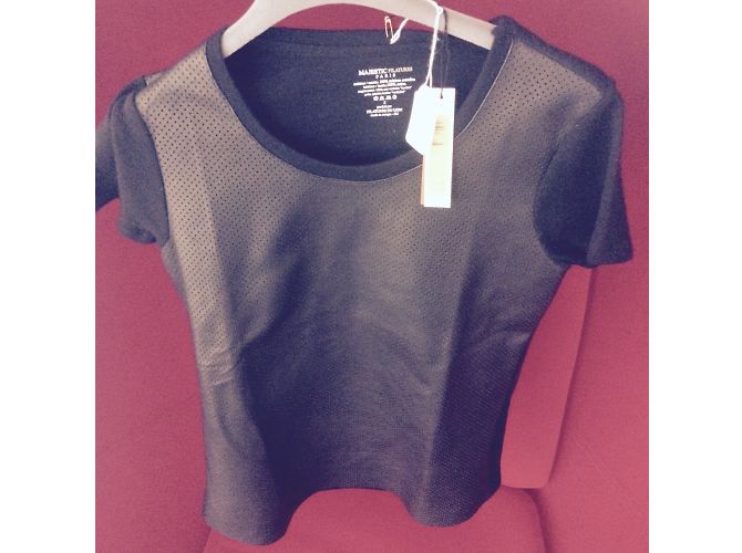 Autre Marque Majestic Filatures Tops Negro - vista 5